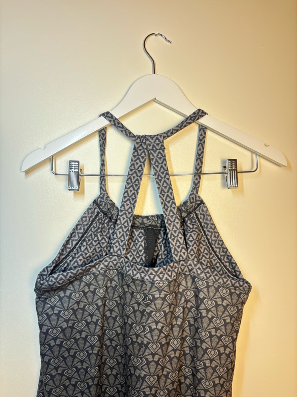 Prana Cali Racerback Grey Black Printed Tank Dress - Picture 6 of 8